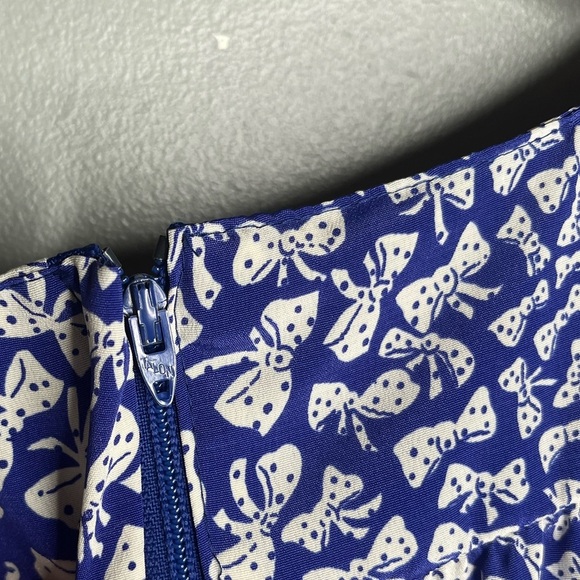 Chez California Designed by Tandy 1970’s Vintage Polka Dot Bow Print Dress - Picture 8 of 10